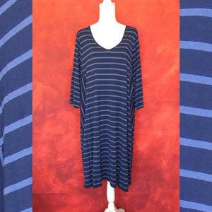 Cynthia Rowley Blue Striped Sheath Dress Size 2X